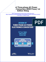 Full Chapter Design of Three Phase Ac Power Electronics Converters Ieee Press 1St Edition Wang PDF