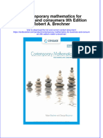 Download pdf Contemporary Mathematics For Business And Consumers 9Th Edition Robert A Brechner ebook full chapter 