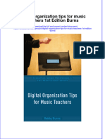 Textbook Digital Organization Tips For Music Teachers 1St Edition Burns Ebook All Chapter PDF
