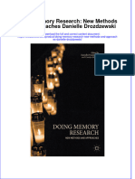 PDF Doing Memory Research New Methods and Approaches Danielle Drozdzewski Ebook Full Chapter