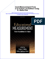 PDF Educational Measurement From Foundations To Future 1St Edition Craig S Wells PHD Ebook Full Chapter