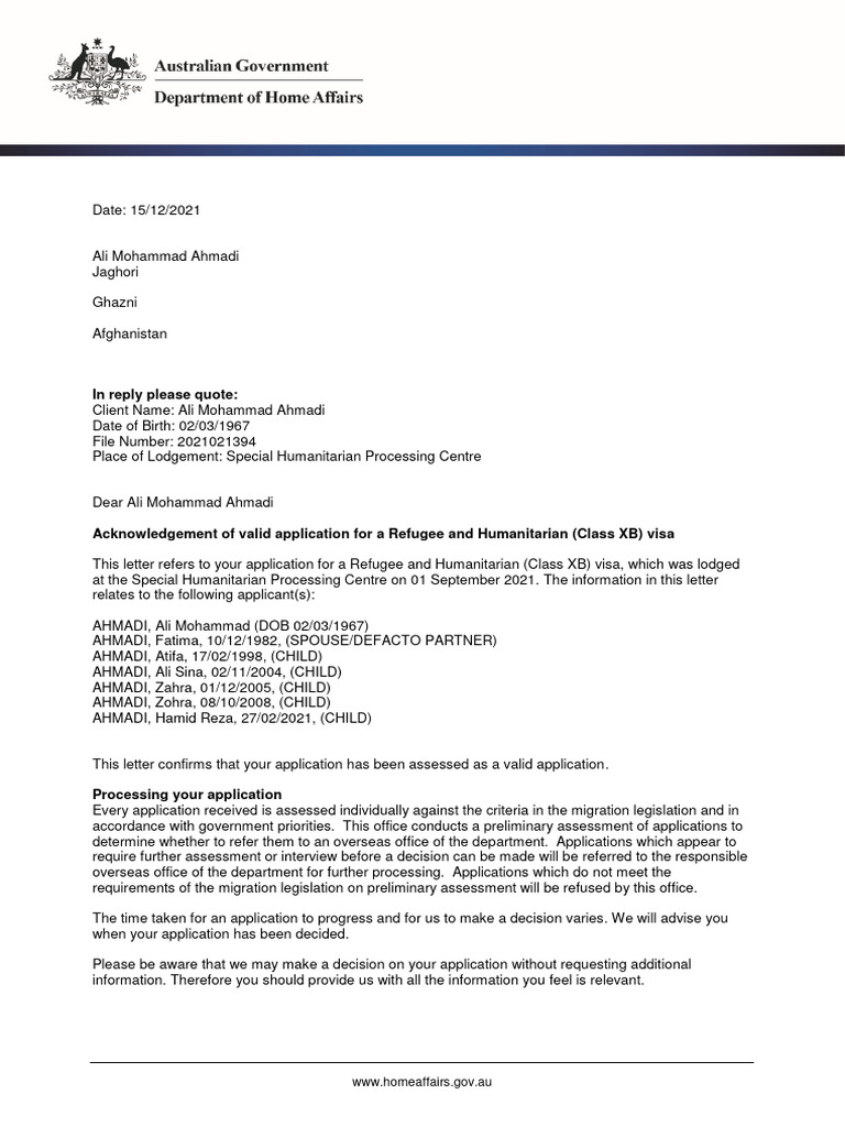 Acknowledgement Letter - 2021021394 - Ali Mohammad Ahmadi | PDF ...