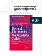 Textbook Doctoral Education For The Knowledge Society Convergence or Divergence in National Approaches Jung Cheol Shin Ebook All Chapter PDF