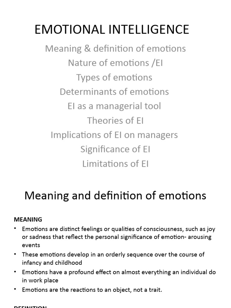 Emotional Intelligence in Management | PDF | Emotions | Empathy