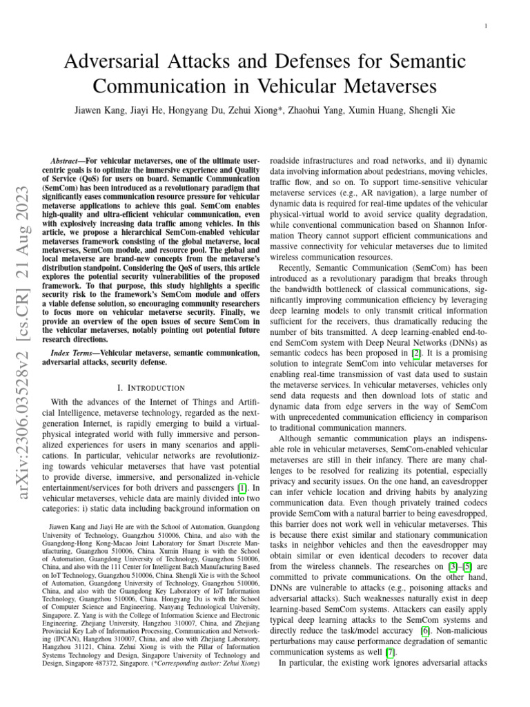 Adversarial Attacks And Defenses For Semantic Communication In