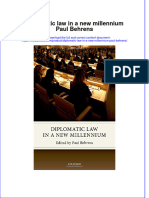 Textbook Diplomatic Law in A New Millennium Paul Behrens Ebook All Chapter PDF