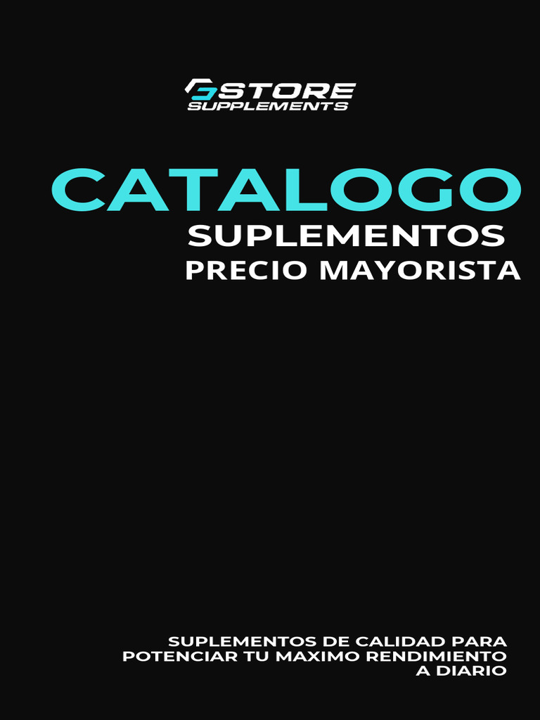 Catalogo de Suplementos Precio Mayorista Gstore MAYO | PDF ...