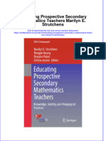 Textbook Educating Prospective Secondary Mathematics Teachers Marilyn E Strutchens Ebook All Chapter PDF