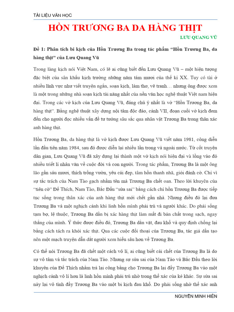 Tai Liu Van HC HN TRNG Ba Da Hang T | PDF