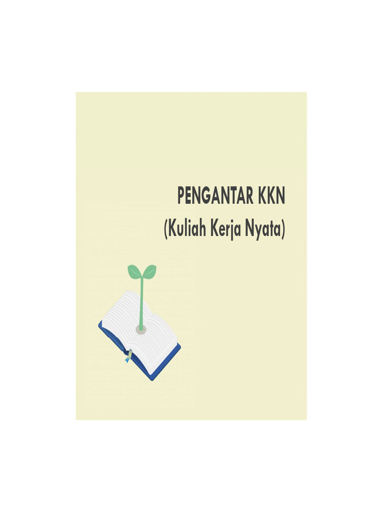 Panduan Kuliah Kerja Nyata KKN | PDF