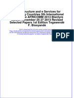 Download textbook E Infrastructure And E Services For Developing Countries 5Th International Conference Africomm 2013 Blantyre Malawi November 25 27 2013 Revised Selected Papers 1St Edition Tegawende F Bissyande ebook all chapter pdf 