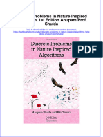Download textbook Discrete Problems In Nature Inspired Algorithms 1St Edition Anupam Prof Shukla ebook all chapter pdf 