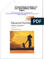 Download textbook Educational Psychology Windows On Classrooms Tenth Edition Edition Eggen ebook all chapter pdf 