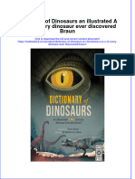 Full Chapter Dictionary of Dinosaurs An Illustrated A To Z of Every Dinosaur Ever Discovered Braun PDF