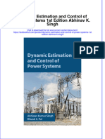 PDF Dynamic Estimation and Control of Power Systems 1St Edition Abhinav K Singh Ebook Full Chapter