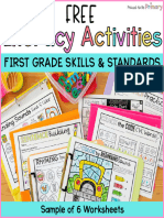 First Grade Skills & Standards: Sample of 6 Worksheets