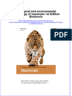 Textbook Ecological and Environmental Physiology of Mammals 1St Edition Bozinovic Ebook All Chapter PDF
