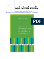 Textbook Discursive Constructions of Consent in The Legal Process 1St Edition Ainsworth Ebook All Chapter PDF