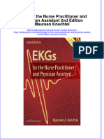 Textbook Ekgs For The Nurse Practitioner and Physician Assistant 2Nd Edition Maureen Knechtel Ebook All Chapter PDF