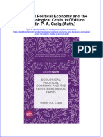 Download textbook Ecological Political Economy And The Socio Ecological Crisis 1St Edition Martin P A Craig Auth ebook all chapter pdf 