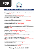 EDU431 Quiz 4 File by Tanveer Online Academy