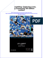 Download full chapter Digital Storytelling Capturing Lives Creating Community 5Th Edition Lambert pdf docx