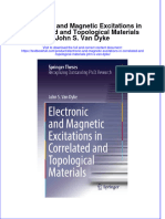 Download textbook Electronic And Magnetic Excitations In Correlated And Topological Materials John S Van Dyke ebook all chapter pdf 