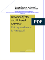 Download textbook Dravidian Syntax And Universal Grammar 1St Edition K A Jayaseelan ebook all chapter pdf 