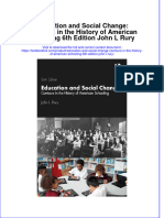 PDF Education and Social Change Contours in The History of American Schooling 6Th Edition John L Rury Ebook Full Chapter