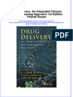 Textbook Drug Delivery An Integrated Clinical and Engineering Approach 1St Edition Yitzhak Rosen Ebook All Chapter PDF
