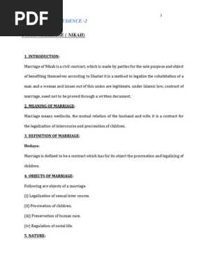 MARRIAGE ( NIKAH)