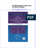 PDF CRC Standard Mathematical Tables and Formulas Zwillinger Ebook Full Chapter