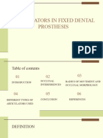 Articulators in fpd