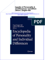 PDF Encyclopedia of Personality Individual Differences 1St Edition Editors Zeigler Hill Ebook Full Chapter