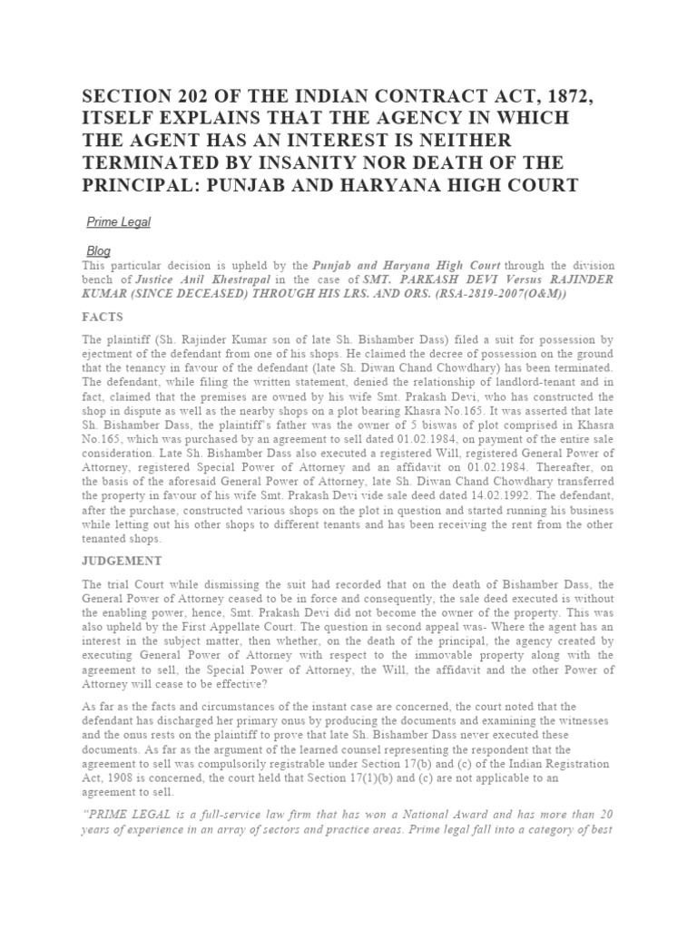 Court Ruling on Section 202 IPC | PDF | Lawsuit | Power Of Attorney