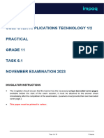 Computer Applications Technology 1/2 Practical Grade 11 TASK 6.1 November Examination 2023