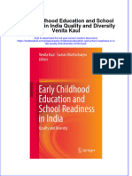 PDF Early Childhood Education and School Readiness in India Quality and Diversity Venita Kaul Ebook Full Chapter