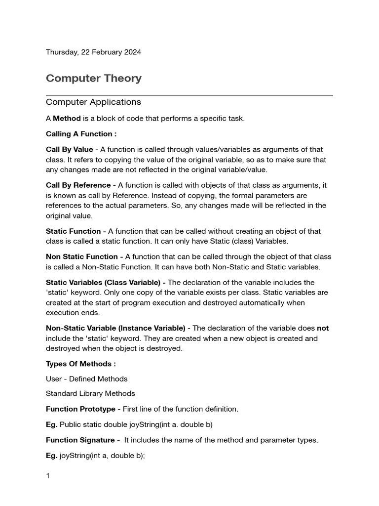 Computer Theory | Download Free PDF | Parameter (Computer Programming ...