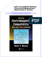 Textbook Electromagnetic Compatibility Methods Analysis Circuits and Measurement Third Edition David A Weston Ebook All Chapter PDF