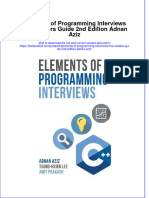 PDF Elements of Programming Interviews The Insiders Guide 2Nd Edition Adnan Aziz Ebook Full Chapter
