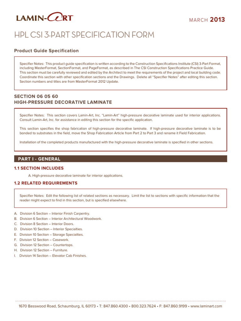 Lamin art hpl spec template pdf adhesive lamination