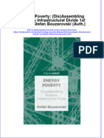 Download textbook Energy Poverty Disassembling Europes Infrastructural Divide 1St Edition Stefan Bouzarovski Auth ebook all chapter pdf 