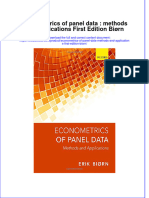 Textbook Econometrics of Panel Data Methods and Applications First Edition Biorn Ebook All Chapter PDF