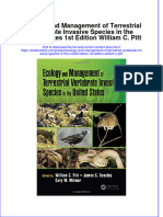 Download textbook Ecology And Management Of Terrestrial Vertebrate Invasive Species In The United States 1St Edition William C Pitt ebook all chapter pdf 