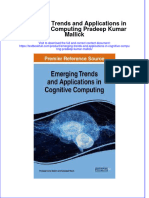 Textbook Emerging Trends and Applications in Cognitive Computing Pradeep Kumar Mallick Ebook All Chapter PDF