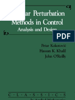 Singular Perturbation Methods in Control Analysis and Design Classics in Applied Mathematics