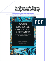 Full Chapter Doing Doctoral Research at A Distance Flourishing in Off Campus Hybrid and Remote Pathways Katrina Mcchesney PDF