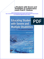Download pdf Educating Students With Severe And Multiple Disabilities A Collaborative Approach Fred P Orelove ebook full chapter 