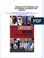 Textbook Emergency Nursing The Profession The Pathway The Practice 1St Edition Jeff Solheim Ebook All Chapter PDF