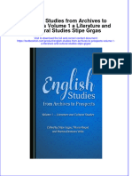 Textbook English Studies From Archives To Prospects Volume 1 A Literature and Cultural Studies Stipe Grgas Ebook All Chapter PDF